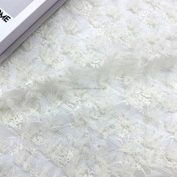 Tissu en dentelle 3D brodé de perles et de sequins, 100 % polyester, élégant, sexy et luxueux pour fêtes de mariage 2025