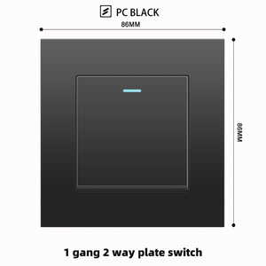 Enchufe de Pared LangYeao 13A con USB de Carga Rápida Tipo-C 86 146, Interruptor de Pared Universal para Lámpara, Interruptor de Pared Negro de 1/2/3/4 Botones - Product Image 2
