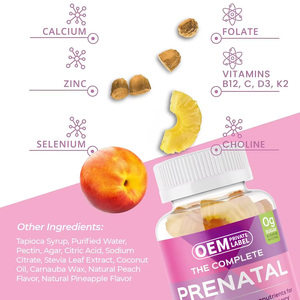 Gomitas Prenatales Sin Azúcar OEM para el Cuidado de la Salud <span class=keywords><strong>Prenatal</strong></span>, Vitaminas Prenatales para Mujeres con Calcio, Vitamina K2, Vitamina B12 - Product Image 2