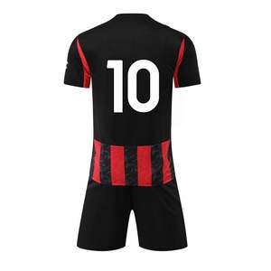Uniformes de Fútbol de Verano, Manga Corta, Nueva Temporada 25/26, Camiseta Local del Milán, Impresión Personalizada, Secado Rápido, Competiciones de Clubes Europeos - Product Image 1
