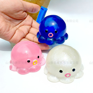 Pelota de cristal de pulpo para amasar, burbujas caseras, con movimiento de pulpo, descompresión, antiestrés, rebote lento - Product Image 3