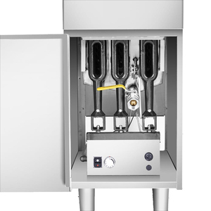 Friteuse industrielle à gaz sur pied, 1 cuve, 2 paniers, 25 litres, 2 ou 3 brûleurs en <span class=keywords><strong>option</strong></span> avec robinet d'huile - Product Image 3