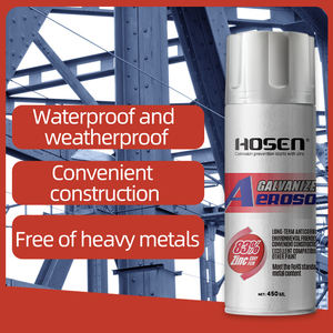 Pintura en Aerosol Galvanizada HOSEN 83% para Acero y Metal, Pintura de Zinc Galvanizada para Edificios - Product Image 3