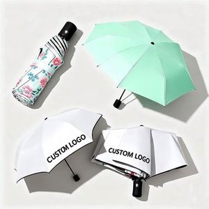Parapluie pliant professionnel, élégant, portable, avec logo personnalisé, ouverture manuelle, design à 3 plis, impression personnalisée, fiable, robuste, pour les affaires - Product Image 1