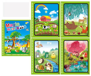 Montessori Wiederverwendbares Papier-Malbuch Magisches Wasser-Zeichnen Sensorisches Frühpädagogisches Spielzeug für 2-4-Jährige Geburtstagsgeschenk - Product Image 5