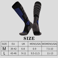 Chaussettes de ski en laine mérinos professionnelles personnalisées Sports de plein air éponge épaissie garder au chaud genou haut long ski snowboard randonnée chaussettes