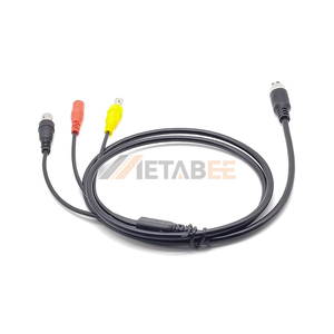Adaptador de Cable GX12, Cable conector hembra de <span class=keywords><strong>4</strong></span> pines, adaptador de CC de 1M a BNC para cámara de visión trasera de vehículo automotriz, Cable de cámara de 5 pines - Product Image 3