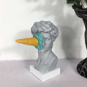 Nouveauté Statue en résine créative <span class=keywords><strong>David</strong></span> en forme de crème glacée Décoration artistique pour la maison Artisanat en résine - Product Image 2