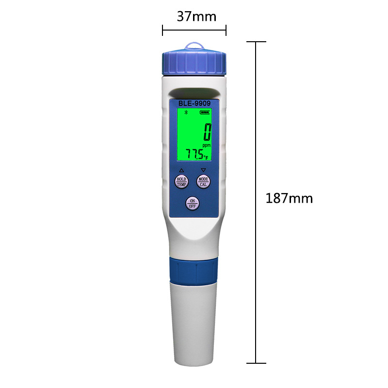 Smart Blue tooth pH Meter 5 in1PH/EC/TDS /Salinity/ TEMP Tester BLE-9909 Meter P