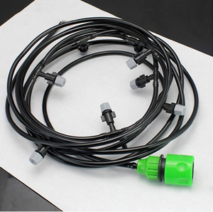 15m 10 Uds boquillas de pulverización de plástico agua nebulización niebla refrigeración atomización rociador cabeza Kit para manguera jardín riego agrícola - Product Image 2