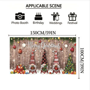 クリスマスタウン雪シーン写真の背景-クリスマス冬ワンダーランドバナー新年の休日のための簡単なハング装飾 - Product Image 6