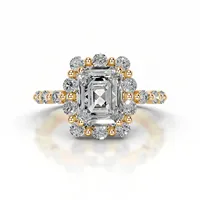 Bague en argent sterling 925 de la marque MuShan, sertie de moissanite VVS, plaquée or 18 carats, bijoux brevetés MST, idéale pour une petite amie