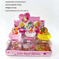Jouet à presser en forme de canard qui brille dans le noir, paillettes scintillantes, anti-stress, pour les jeunes, emballé individuellement