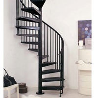 CBMMart Free Design Peinture blanche Escalier en colimaçon personnalisé Marches de bois pour maisons