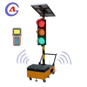 Semáforos Solares de 200 mm para Construcción de Carreteras, Control Remoto Inalámbrico, Larga Duración, Luces de Señalización Móviles Temporales - Product Image 1