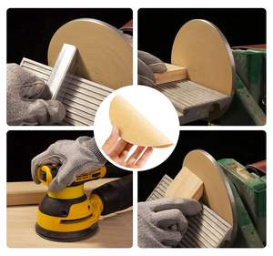 Rouleau de disque de ponçage or grain 80 <span class=keywords><strong>6</strong></span> pouces disque de ponçage PSA auto-adhésif rouleau de papier de verre à dos <span class=keywords><strong>collant</strong></span> pour peinture - Product Image 5