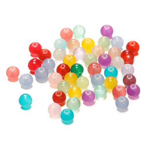 Perles de verre rondes de 10 mm, perles en vrac pour la fabrication de bracelets, imitation jade agate, accessoires de bijoux DIY, vente en gros - Product Image 5