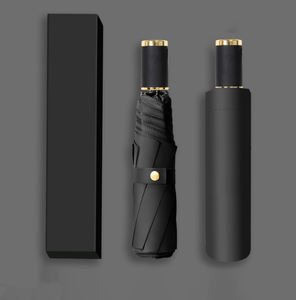 Paraguas de Golf Negro Grande de Doble Capa con Apertura Automática y Logotipo Personalizado, Paraguas de Golf de Doble Capa con Logotipo Promocional - Product Image 2