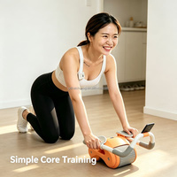 Rodillo Abdominal de Estructura Estable y Nuevo Estilo con Rebote Automático para Ejercicios Abdominales en Casa para Hombres y Mujeres Adultos