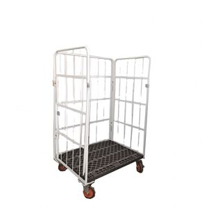 भारी शुल्क फोल्डेबल स्टील ट्रॉली 4 रंग लॉजिस्टिक्स हैंड कार्ट फोल्डेबल पिंजरे शरीर ओम आपूर्तिकर्ता भंडारण - Product Image 2