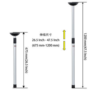 Poteau télescopique pour bateaux à moteur et pontons d'extérieur – Support de parasol réglable en aluminium avec bâche – Durable et facile à utiliser - Product Image 5
