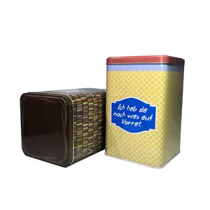 New design square chocolate tin box factory custom metal food tin can