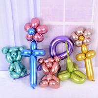 Décorations du Nouvel An 2026 260 Ballons longs en latex chromé à haute élasticité Magic Twist Globo pour la décoration de fête DIY