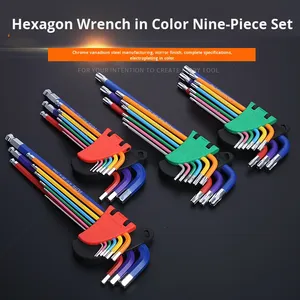 Professional Industrial Grade Metric Stainless Steel Double End Adjustable Opening High <strong>Torque</strong> 2000lb-ft Smooth Jaw Hex <strong>Key</strong> <strong>Set</strong> - Product Image 3