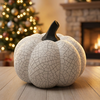 Citrouilles d'Halloween réalistes en céramique, ornements décoratifs de fête, accessoires de décoration d'automne et de récolte