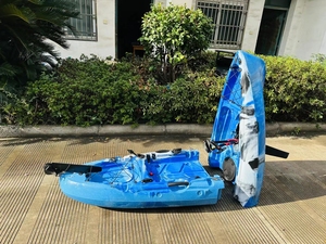 <span class=keywords><strong>Kayak</strong></span> de <span class=keywords><strong>Pesca</strong></span> Modular de 9 pies para una Persona, <span class=keywords><strong>Kayak</strong></span> de Dos Secciones con Pedales, Fácil de Desmontar y Unir - Product Image 4