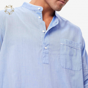 <span class=keywords><strong>Camicia</strong></span> da <span class=keywords><strong>notte</strong></span> da <span class=keywords><strong>uomo</strong></span> in cotone organico Eco Friendly abbigliamento da salotto da <span class=keywords><strong>uomo</strong></span> a manica lunga sostenibile - Product Image 3