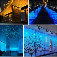 Projecteur mural LED en aluminium à effet d'ondulation d'eau 3D, 2700K, 1000mm, IP65, 80W