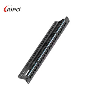 Panel de conexión Cat6 de 24 puertos sin blindaje de alta velocidad de 10Gbps para redes SMB/Office Metal 1U Montaje en rack Instalación sin herramientas - Product Image 6