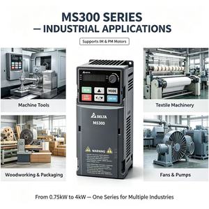 ไดรฟ์ AC Delta MS300 460V VFD 0.75-4kW รุ่น VFD2A7 VFD4A2 VFD5A5 VFD9A0 อินเวอร์เตอร์ 3 เฟส พร้อมระบบเบรก STO ในตัวสำหรับมอเตอร์ - Product Image 4
