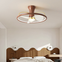 Ventilateur de plafond moderne sans pales de 21 pouces avec lumière LED, télécommande, 6 vitesses, 220V DC, corps en fer, pour salle de bain et chambre à coucher