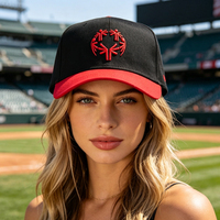 Gorras de béisbol con logotipo bordado y estampado personalizado Gorras de béisbol a granel Gorras de béisbol lisas de 5 paneles Negras para hombre
