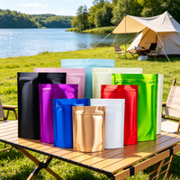 Op maat gemaakte aluminiumfolie stand-up pouch ziplock zak met gravure print voor voedselveilige verpakkingen, vochtbestendig, groothandel huisdierenvoer