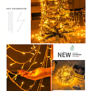 Guirlande lumineuse LED de Noël extérieure de 10 m avec 100 lumières pour fête d'anniversaire, mariage, décoration de vacances - Product Image 3