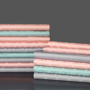 100% Sợi Tre Jacquard 300TC Vải Thân Thiện Với Môi Và Chống Mùi 60S * 60S Dệt Jacquard Cho Cô Gái Và Chàng Trai Bộ Đồ Giường Tấm Bộ - Product Image 3