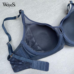 C D E cup-<span class=keywords><strong>ropa</strong></span> <span class=keywords><strong>interior</strong></span> Sexy para mujer, <span class=keywords><strong>ropa</strong></span> <span class=keywords><strong>interior</strong></span> de talla grande, ala ancha, parte trasera <span class=keywords><strong>en</strong></span> U, encaje transparente, fino, acolchado, cobertura completa, sujetador elegante - Product Image 4