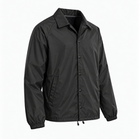 Veste coupe-vent en nylon pour homme avec logo personnalisé, respirante, imperméable, veste de coach à manches longues, vêtements d'extérieur