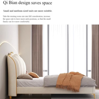 Lit de princesse moderne rembourré en tissu, fabriqué en Chine, lit double, lit king size, meubles de chambre à coucher