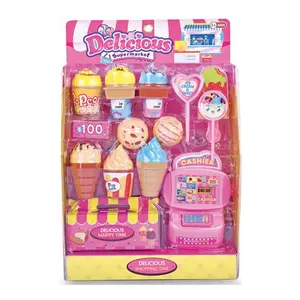 Mädchen Eis Plastik Registrier kasse Mini Supermarkt Spielzeug