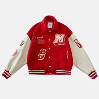 Vestes de baseball pour hommes en taille plus, avec manches brodées en chenille, style personnalisé, vente en gros OEM ODM