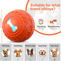 Elecpet 2026 Hot Sale – Balle interactive intelligente pour chien, avec lumière RGB, télécommande, rebond automatique et roulement, personnalisable