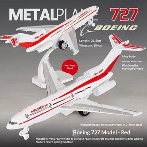 Modèle d'<span class=keywords><strong>avion</strong></span> jouet McDonnell Douglas DC-10 en alliage à l'échelle <span class=keywords><strong>1</strong></span>/<span class=keywords><strong>72</strong></span> de 22 cm avec 4 lumières, musique et emballage en boîte vitrée - Product Image 5