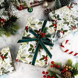 Christmas Wrapping Paper Roll 17 In X 32.8 Ft Double Sided Eco Friendly Gift <b>Wrap</b> For Holiday Crafting - Product Image 2