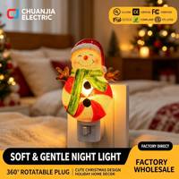 Lumière de Noël LED Festive Bonhomme de Neige avec Écharpe, Taille Moyenne, en Acrylique, Veilleuse Rotative à 360°, Éclairage Décoratif pour la Maison, Cadeau pour Enfants
