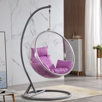 Chaise de boule suspendue en acrylique pour enfants, œuf, balançoire d'intérieur, balcon, bulle, populaire,