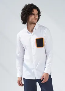 Yakuza Men's 100% Cotton Casual Shirts Breathable Quick Dry Summer Button <b>Down</b> Collar Full Sleeve OEM Service - Product Image 2